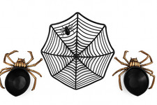 Halloween Spooky Spider-Shaped and Web Candy Dishes Set of 3 - Perfect for Hal