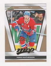 2025-26 UD MVP HOCKEY GOLD SCRIPT MIKE MATHESON CANADIENS #218