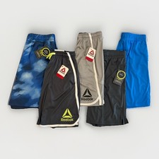 Active Shorts Boys XL 14-16 Athletic Works Reebok Print Solids Lot of 5 NEW