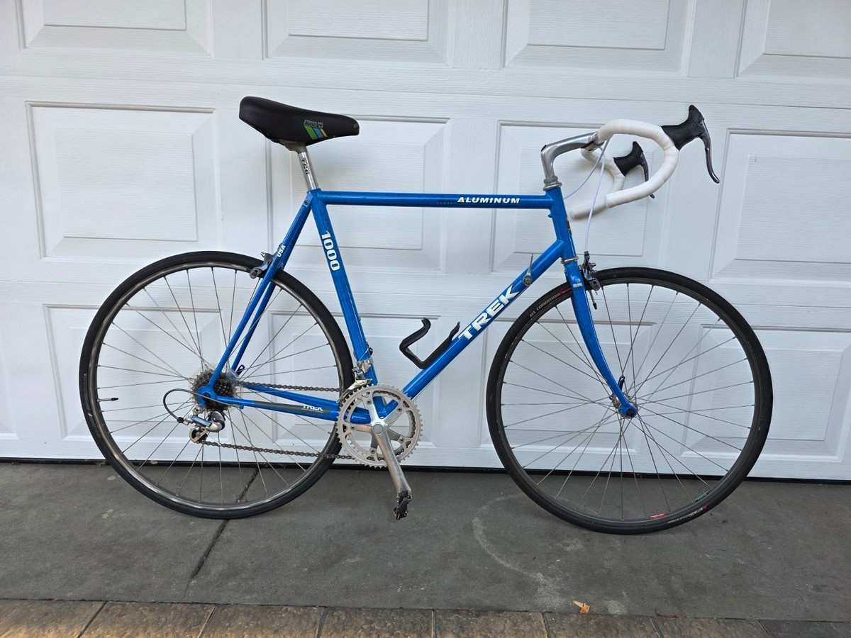 Trek 1000 58cm Vintage Road Bike 1994 Electric Blue Black Splash