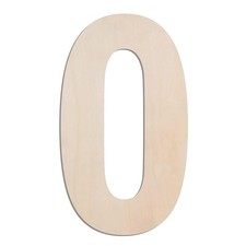 17 Inch Large Wooden Number 0 Big 1/4 Inch Thick Wood For DIY Crafts Decor