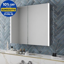 Modern Bathroom Cabinet/LED Mirror Wall Hung Illuminated Shaver Sensor 600 x 700