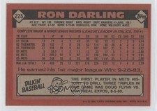 1986 Topps Blank Front Ron Darling #225 0b5