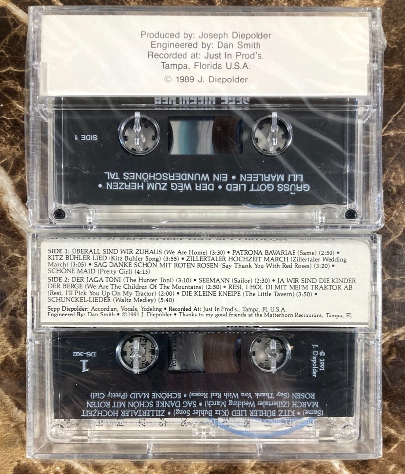 Sepp Diepolder German Accordion Zither Yodeling Music 2 Cassette Tapes SEALED - Image 3 of 4