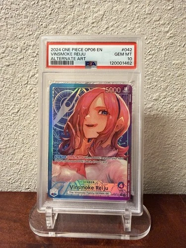 One Piece Vinsmoke Reiju OP06-042 Alt Art Foil Leader PSA 10 ENG SHIP NEXT DAY!!