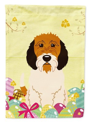 Caroline's Treasures Easter Eggs Petit Basset Griffon Veenden Garden Flag