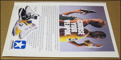 1986 Larry Bird Magic Johnson The Converse Weapons Print Ad Shoe Advertisement - Picture 3 of 7