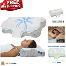 Ergonomic Cervical Neck Pillow - Cloud-Like Memory Foam for Back  Side Sleepers