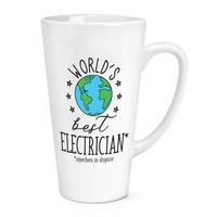 World's Best Elektriker 483Ml Groß Latte Becher Tasse Lustig Favorit Elektrisch