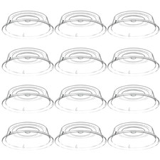Clear Polycarbonate Plate Covers - 10.5" Diameter, Case of 12