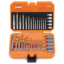 19 Piece Easy Out Screw Extractor Set and Left Hand Drill Bits Set