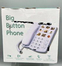 Excelltel Big Button Phone for Seniors, Corded Landline Telephone w/Handsfree