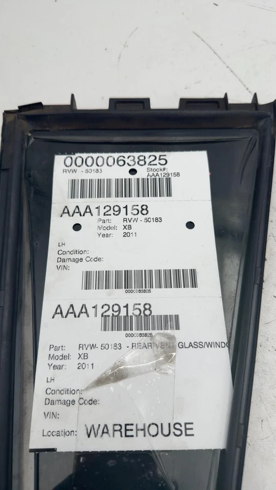 08 09 10 11 12 13 14 15 SCION XB Ventilación Trasera Vidrio/Ventana Vástago Izquierdo Foto 3 de 4