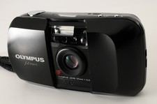 NEAR MINT w/ Strap Olympus mju Black AF Point Shoot 35mm Film Camera JAPAN