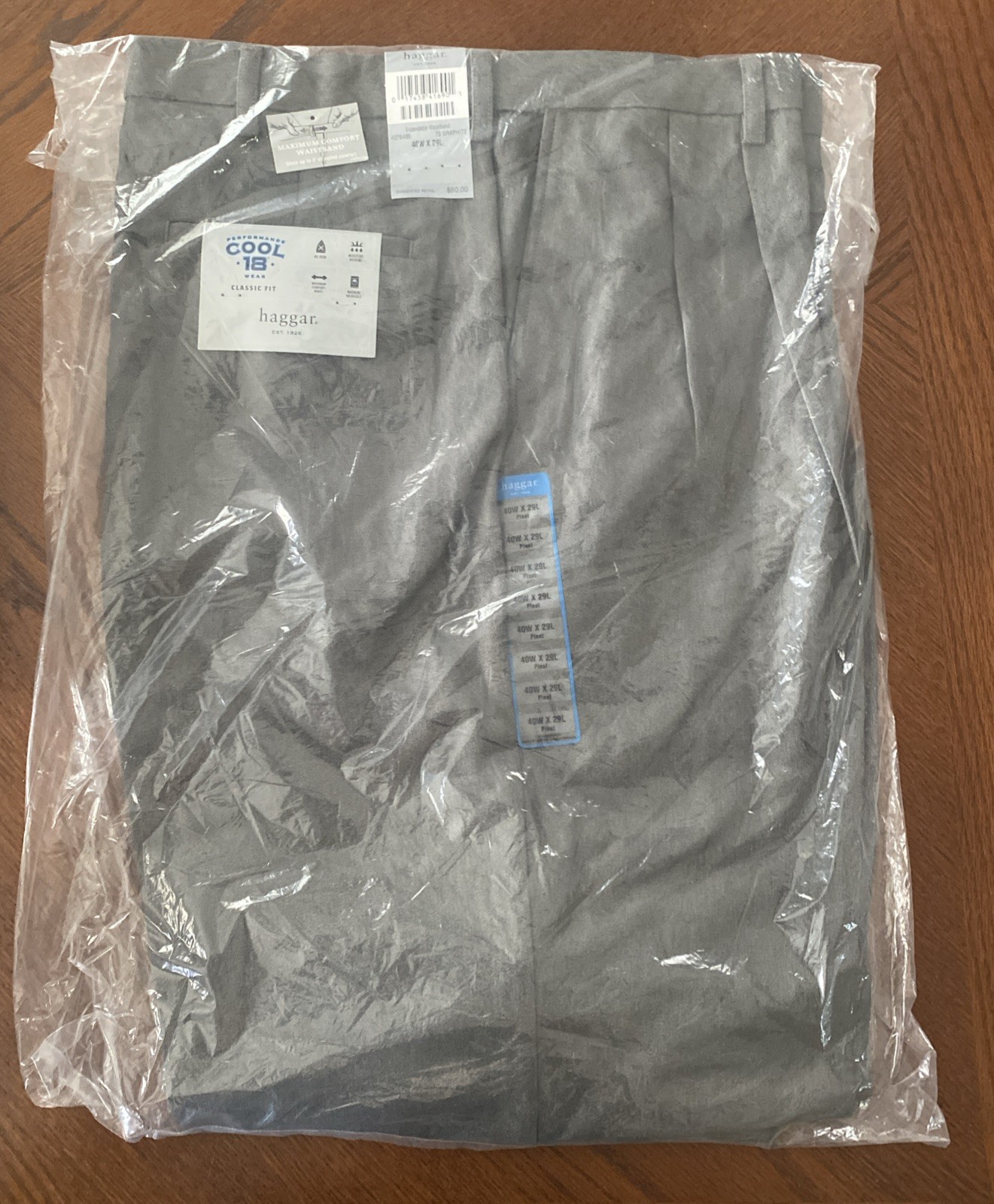 S Cool 18 Performance Moisture Wicking Pleated Pants