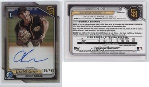 2024 Bowman Chrome Prospect Auto Refractor /499 Adler Cecil #CPA-CA Auto