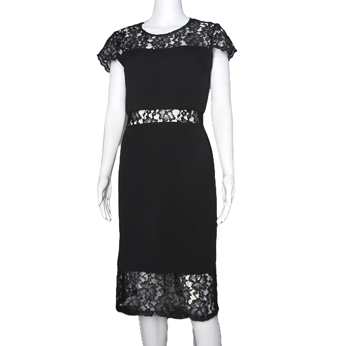 enfocus studio black lace dress Enfocus Studio Black Lace Evening Dress Size 14
