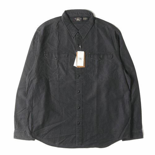Rrl Double Rl Shirt Charcoal Size Xxl Recent Model Washed Cotton/Linen ...