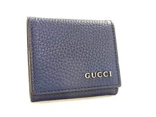 Portamonete Gucci 771160 unisex in pelle navy ottime condizioni