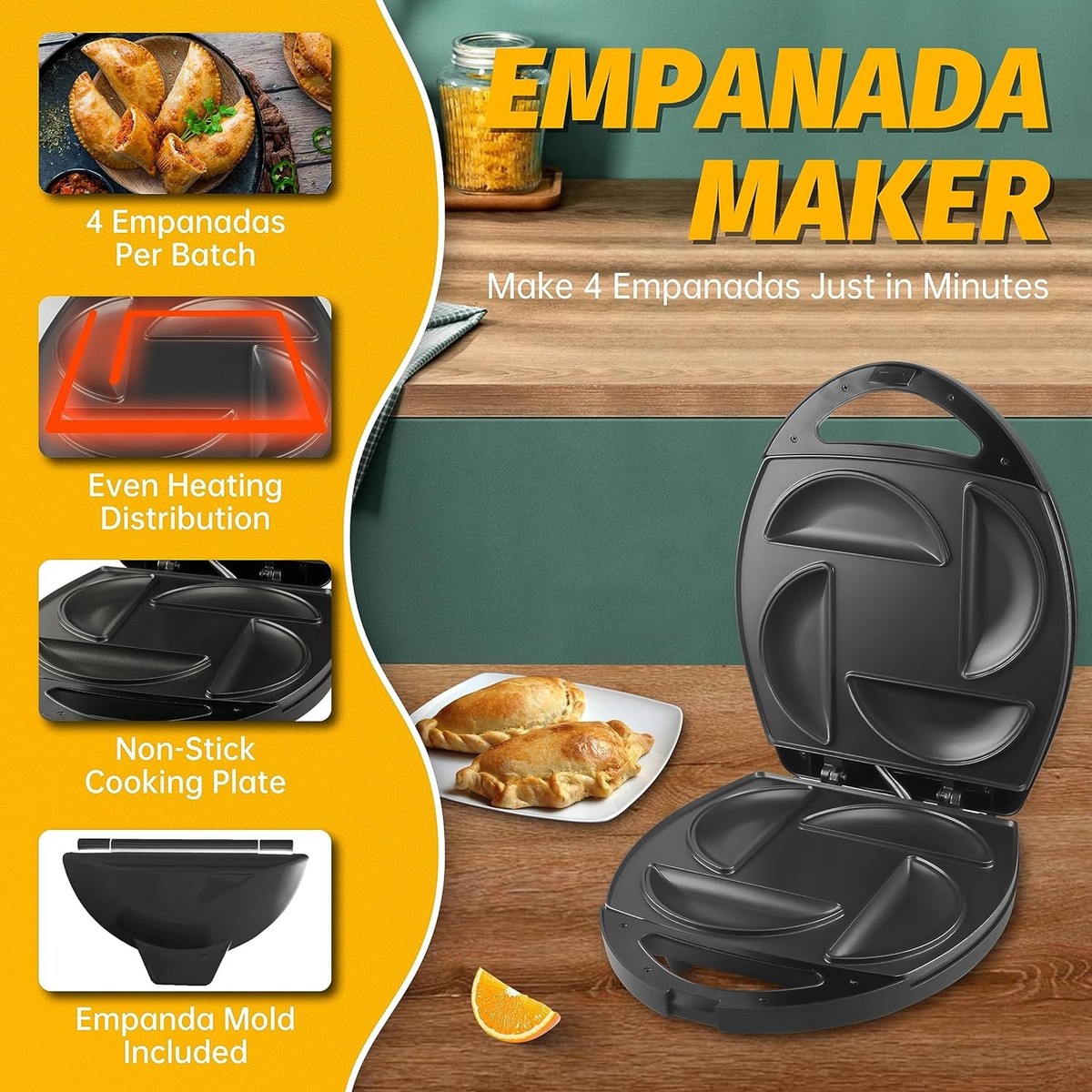 Presse à Empanadas THE EMPANADA MACHINE - Lot De 3 Moules 6 Pouces - Restauration - Neuf