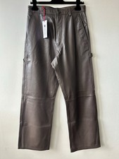 Pantalone da falegname uomo ZARA SRPLS 100% pelle taglia 30 nuovo con etichette (prezzo consigliato £149)