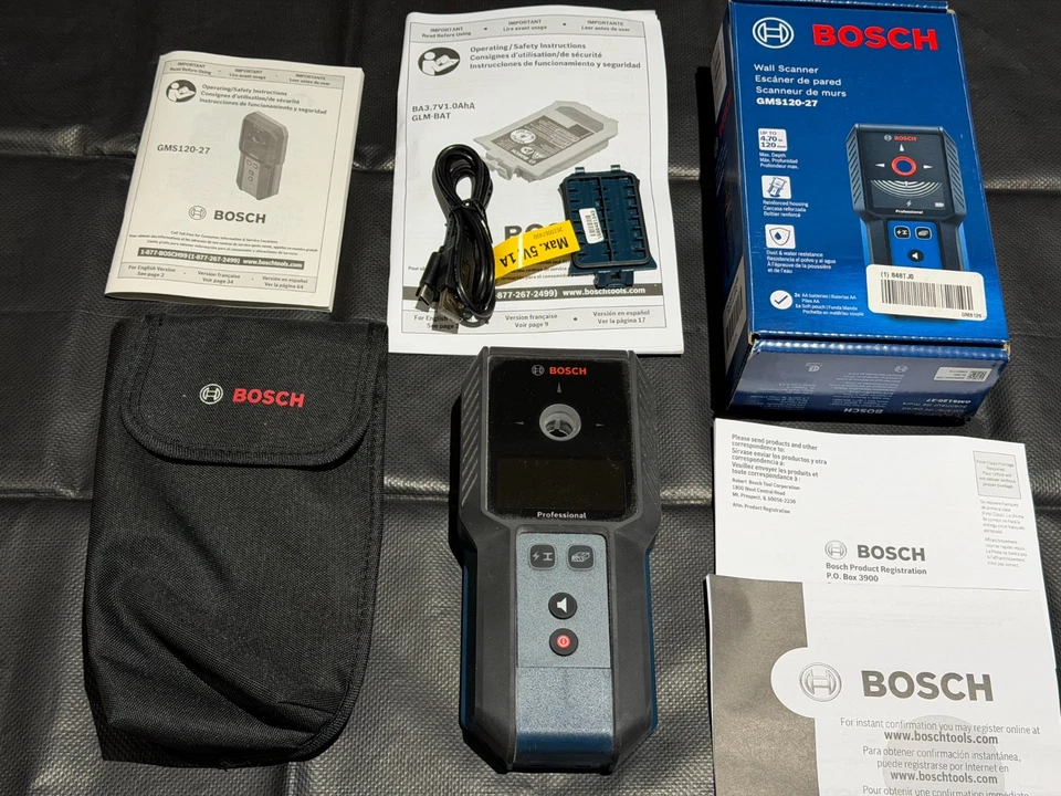 Bosch 4-in Scanner Depth Electric/Metal/Wood GMS120-27 w/ RECHARGE BA3.v1.0AhA - Image 2 of 4