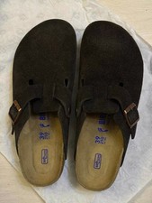 Birkenstock Boston Suede Clogs Unisex EU37-45 Mocha Soft Footbed slippers