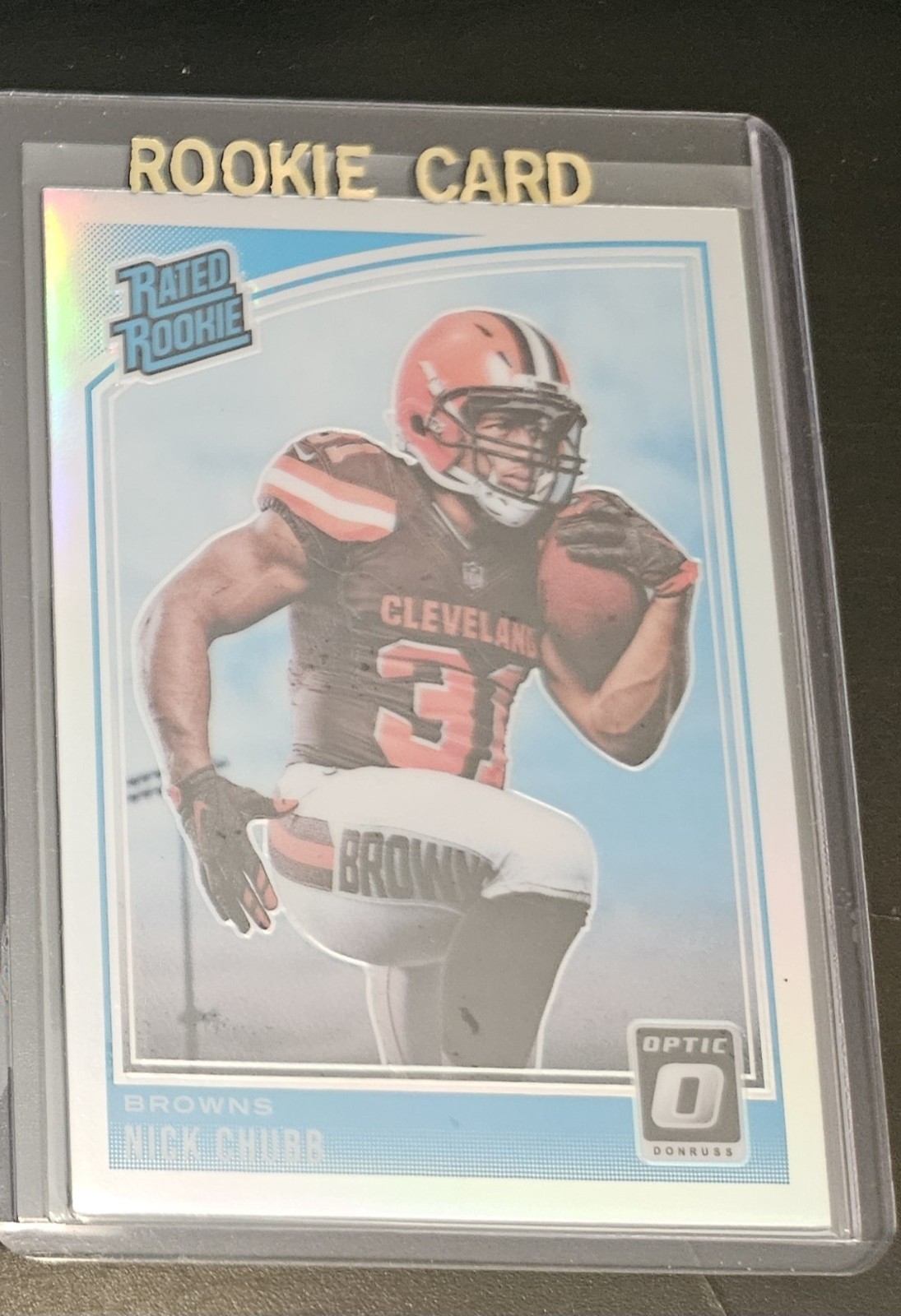 2018 Donruss Optic Rated Rookie Holo Silver RC  #158 Nick Chubb