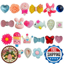 Monochef 24pcs Kids Dress Up Rings Jewelry Set Adjustable Girl Pretend Play Gift