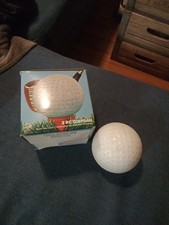 Anchor Hocking GOLF BALL Hollow Dish TRINKET BOX Dimpled White Milk Glass