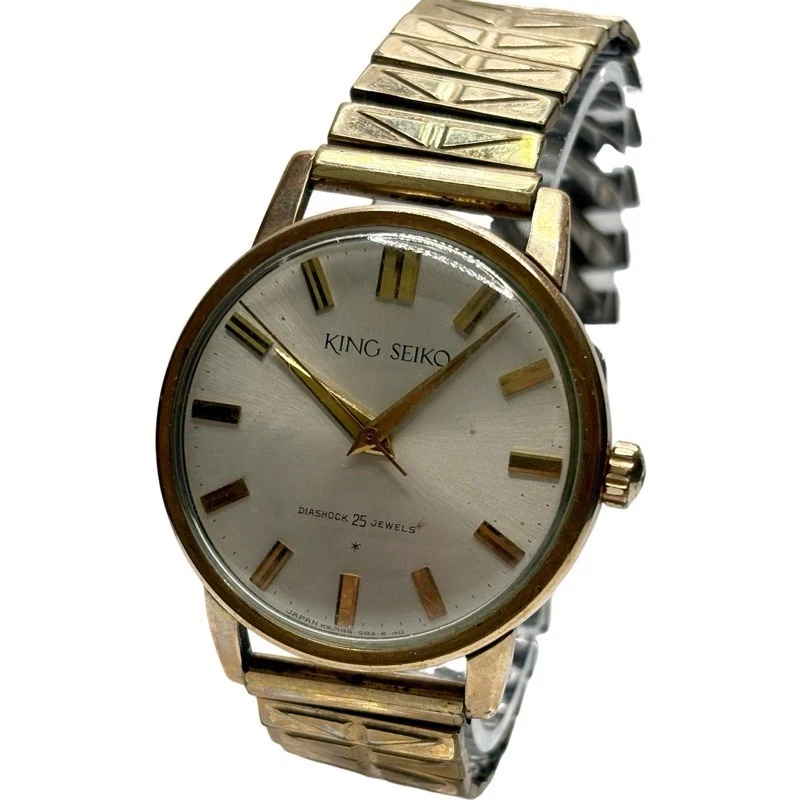 Reloj Hombre King Seiko Primer Modelo J14102 14KGF 25 Joyas Cuerda Manual Foto 2 de 4