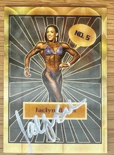 JACLYN BAKER SIGNED OLYMPIA CARD FITNESS 2021 JOE WEIDER GOLD 6/10 RACC TRUSTED