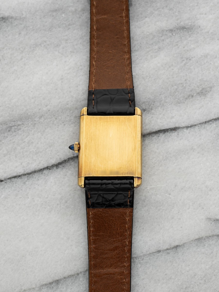 Vintage Eska Tank Gold-Plated Manual Wind Turquoise & Black