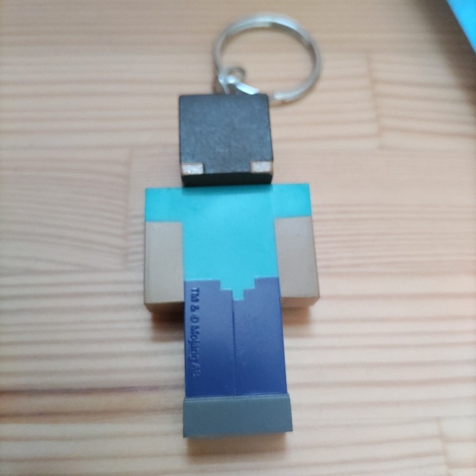 Brand new unused Minecraft keychain Steve Minecraft keychain | eBay