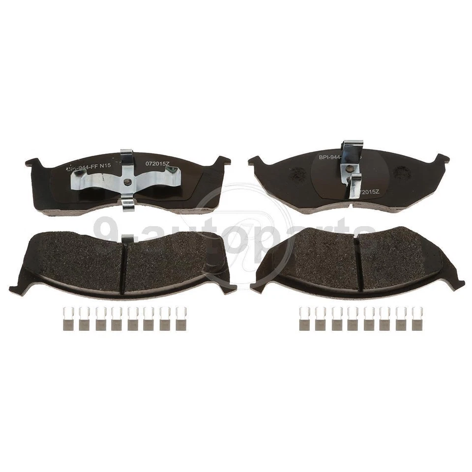 Pastilhas de freio dianteiras traseiras de cerâmica + sapatas de freio para 1996-2000 Dodge Caravan - Imagem 4 de 4