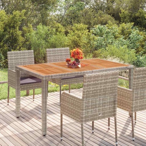 Mesa de Jardín Mueble de Comedor Balcón Patio Terraza Exterior Ratán PE vidaXL - Imagen 3 de 36
