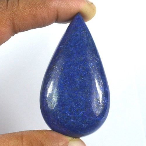 246 Ct Natural Gold Flakes Blue Lapis Lazuli Pear Cabochon Gemstone - Picture 3 of 5