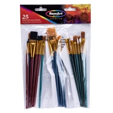 25 pc Mix Media Paint Brushes