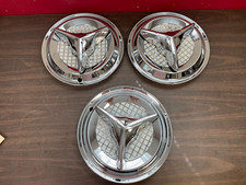 Vintage Oldsmobile Fiesta Super 88 98 Spinner Flipper Hubcaps Set Of 3 924