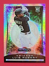 2020 Panini Titan Luis Robert RC 014/299 Hyper #7 Chicago White Sox