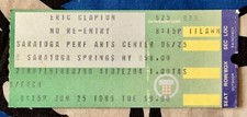 ERIC CLAPTON - TICKET - JUNE 25, 1985 - SARATOGA PERF ARTS CENTER