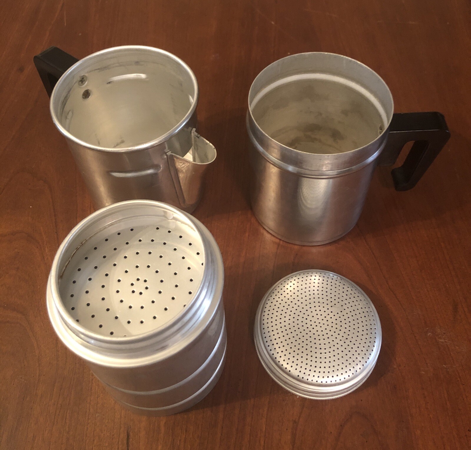 Vintage Percolator Italian Stovetop Campfire Coffee 1 Cup Aluminum Kitchen Decor