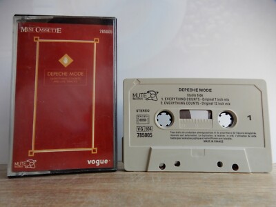 DEPECHE MODE EVERYTHING COUNTS & LIVE KASSETTE MC TAPE 1983 FRANCE VOGUE MUTE
