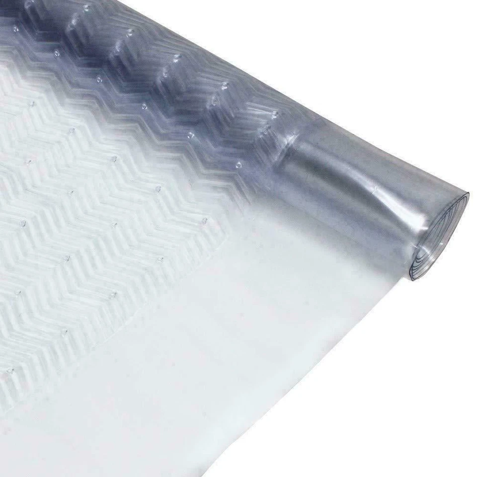 Vinyl Plastic Carpet Protector Mat Clear Runner Office Home Hallway Film Roll - Image 4 of 4