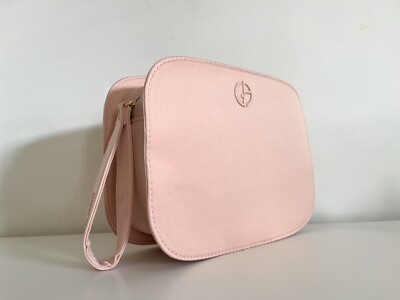 Giorgio Armani Beauty Pouch blush pink Bag cosmetic toiletry case