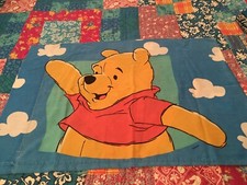 Disney Winnie the Pooh and Piglet 2 Sided Standard Pillowcase Clouds Vintage