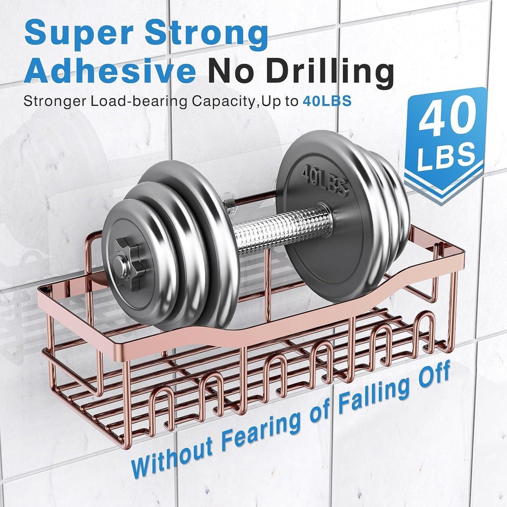 Shower Caddy 5 Pack,Adhesive Shower Organizer For Bathroom Storage and Home and