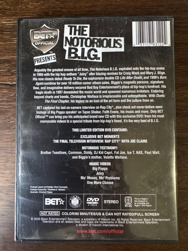 BET OFFICIAL PRESENTS - THE NOTORIOUS B.I.G. (DVD) 2005!! RARE!! BAD BOY 79312 - Picture 2 of 3