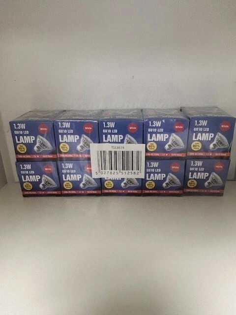 10X GU10 LED LAMPS 1.3W LOW WATTAGE SPOT LIGHT BULBS DOWN LIGHT WHITE 6500k - Image 4 of 4