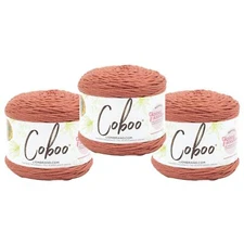 (3 Pack) Lion Brand Yarn 835-104H Coboo Yarn, Russet